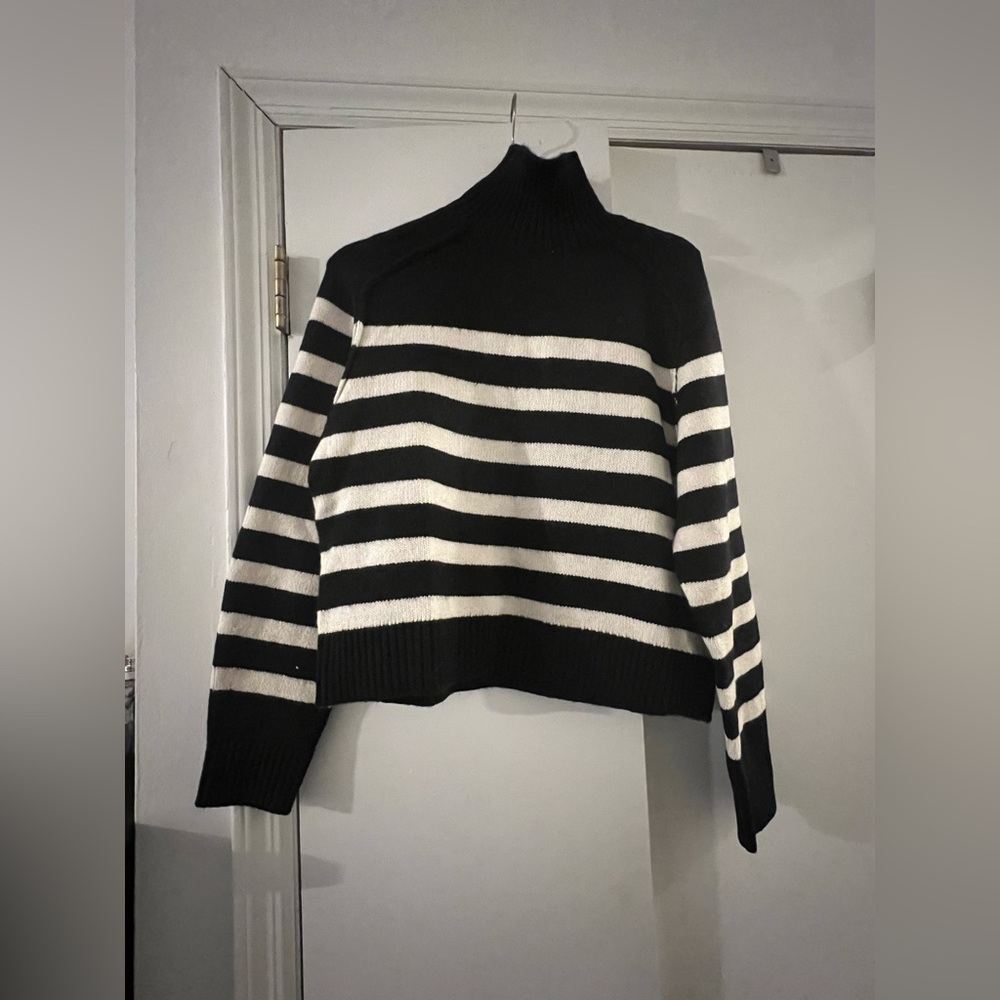 Black and white striped sweater